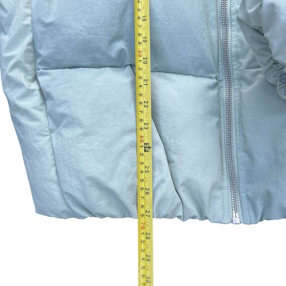 Zara Puffer Jacket Men's Green Mock Neck Long Sleeve Pocket Detail Zip-Up Medium - Picture 12 of 17